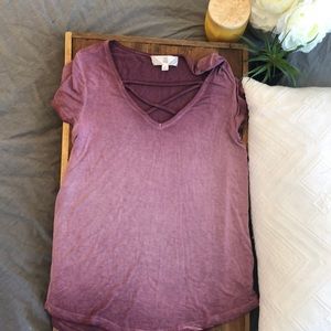 Red light washed t-shirt